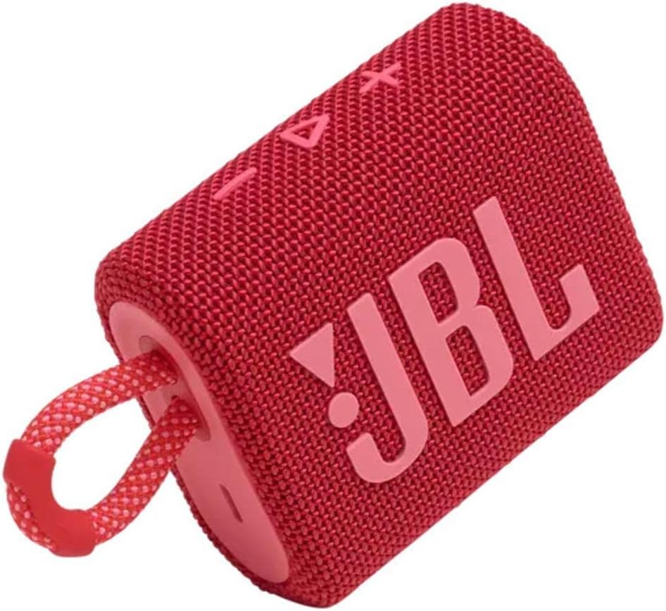 JBL Go 3 Portable Waterproof Speaker with JBL Pro Sound, Powerful Audio, Punchy Bass, Ultra-Compact Size, Dustproof, Wireless Bluetooth Streaming, 5 Hours of Playtime - Blue/Pink, JBLGO3BLUP