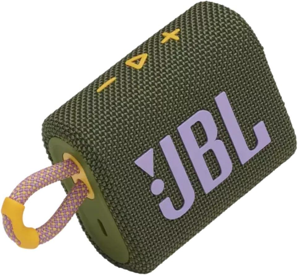 JBL Go 3 Portable Waterproof Speaker with JBL Pro Sound, Powerful Audio, Punchy Bass, Ultra-Compact Size, Dustproof, Wireless Bluetooth Streaming, 5 Hours of Playtime - Blue/Pink, JBLGO3BLUP