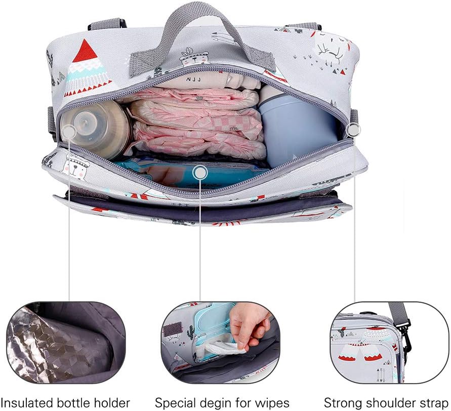 حقيبة عربة الاطفال - حقيبة حفاضات الاطفال لعربة الاطفال لحفظ للحفاضات والمناديل المبللة والالعاب
