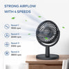 Mini Desk Fan, USB Powered Desktop Fan with 4 Speeds, Small but Powerful Strong Airflow Work Quiet, 310° Adjustment, Portable Personal Air Circulator Fan for Desktop Table Office Bedroom (Navy Blue)
