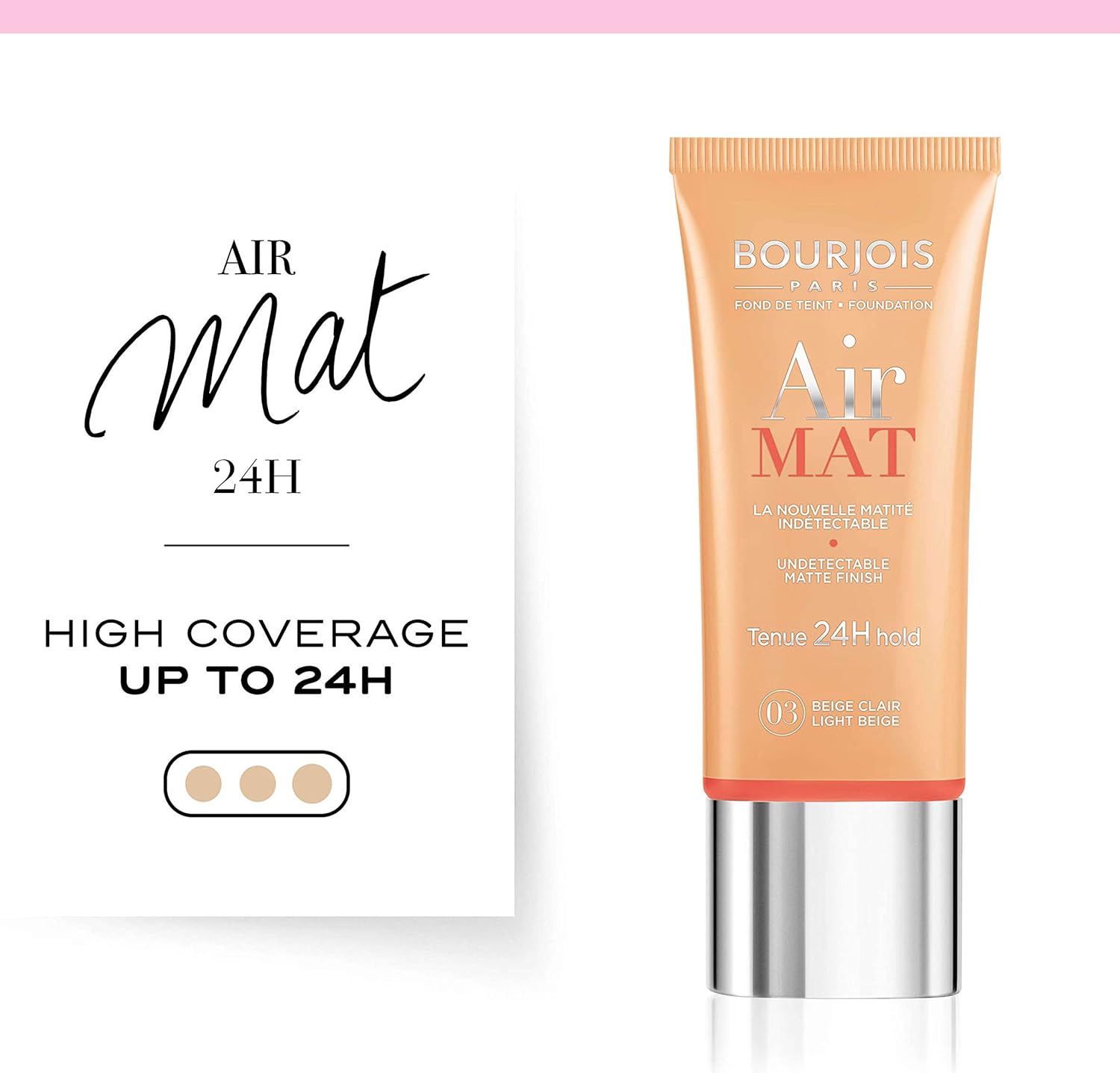 Bourjois Air Mat Tenue 24H Hold Foundation, 06 Golden Sun