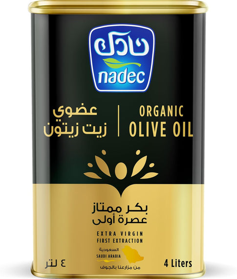 Nadec Organic Extra Virgin Olive Oil, 4 Ltr