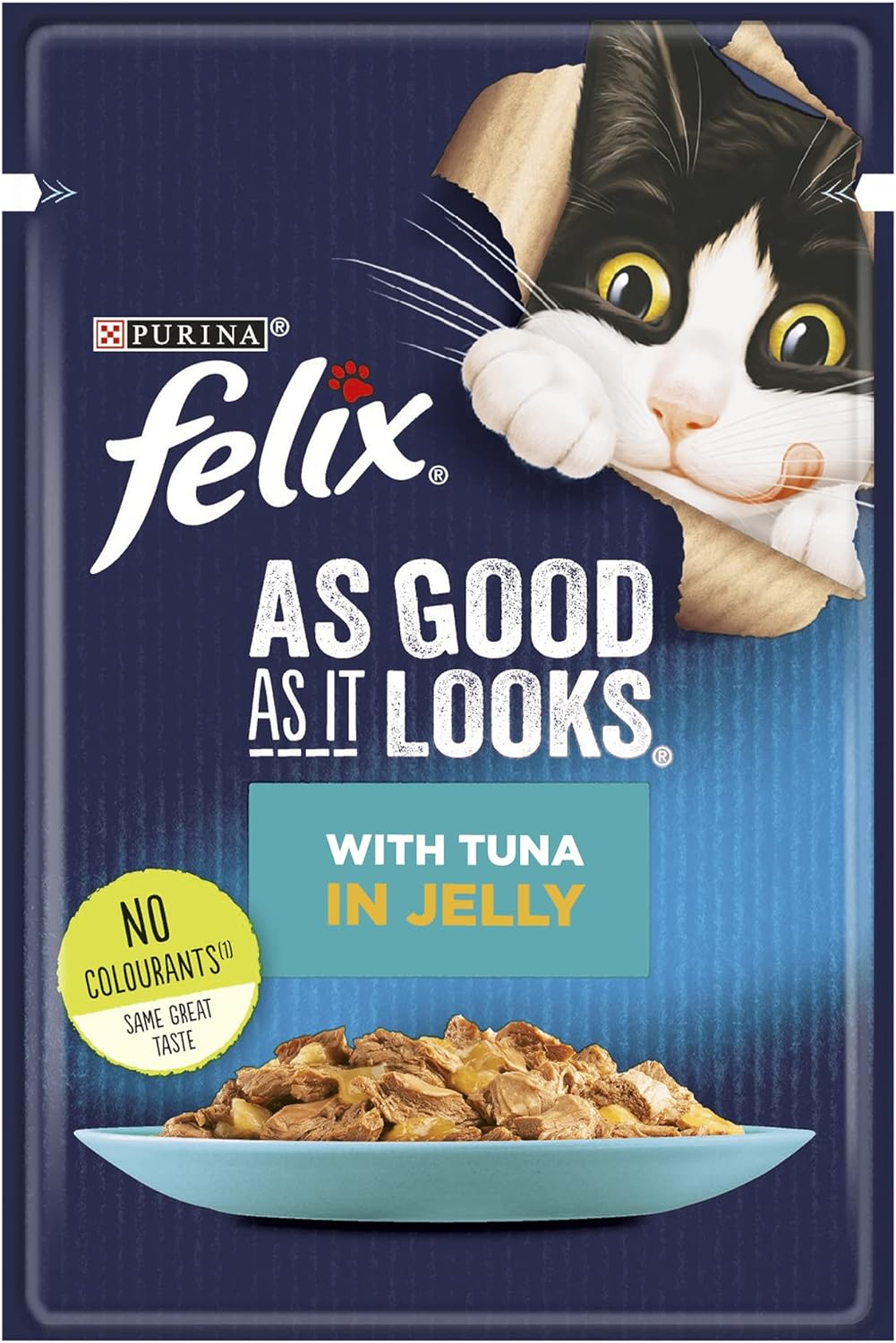 Felix Purina Doubly Delicious Fish Selection in Jelly Wet Cat Food Box, 85g (Pack of 12)