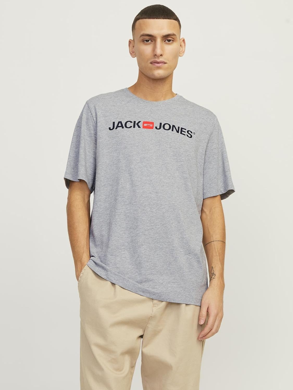 Jack & Jones Mens Jjecorp Logo Tee Ss Crew Neck Noos Slim Fit T-Shirt