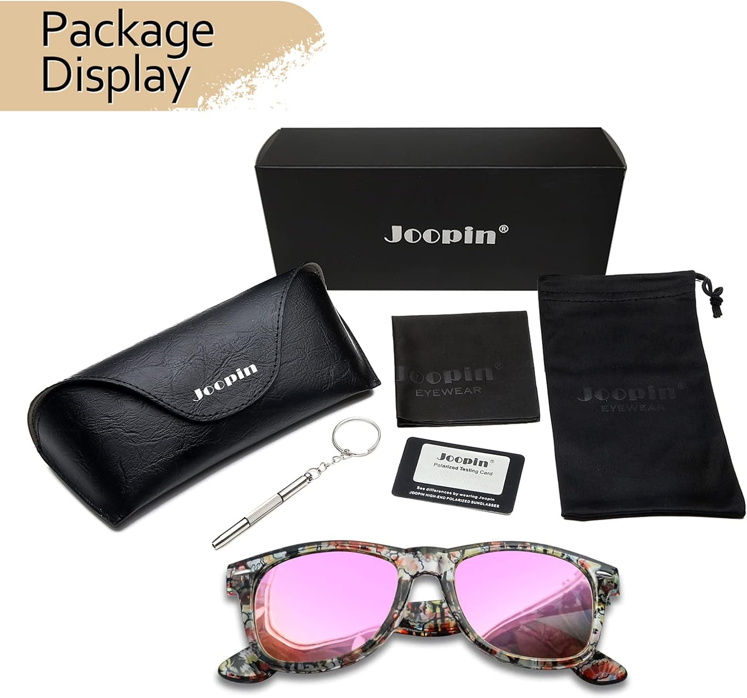 Joopin Polarized Sunglasses Men Women, Classic Square Sun Glasses 100% UV Protection Driving Fishing