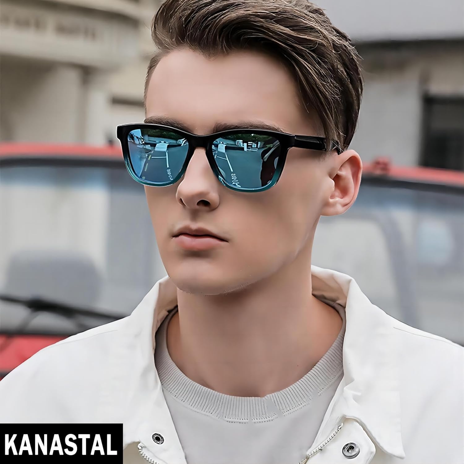 KANASTAL Polarized Sunglasses for Men Women, Classic Square Sun Glasses Outdoor 100% UV Protection Driving Shades