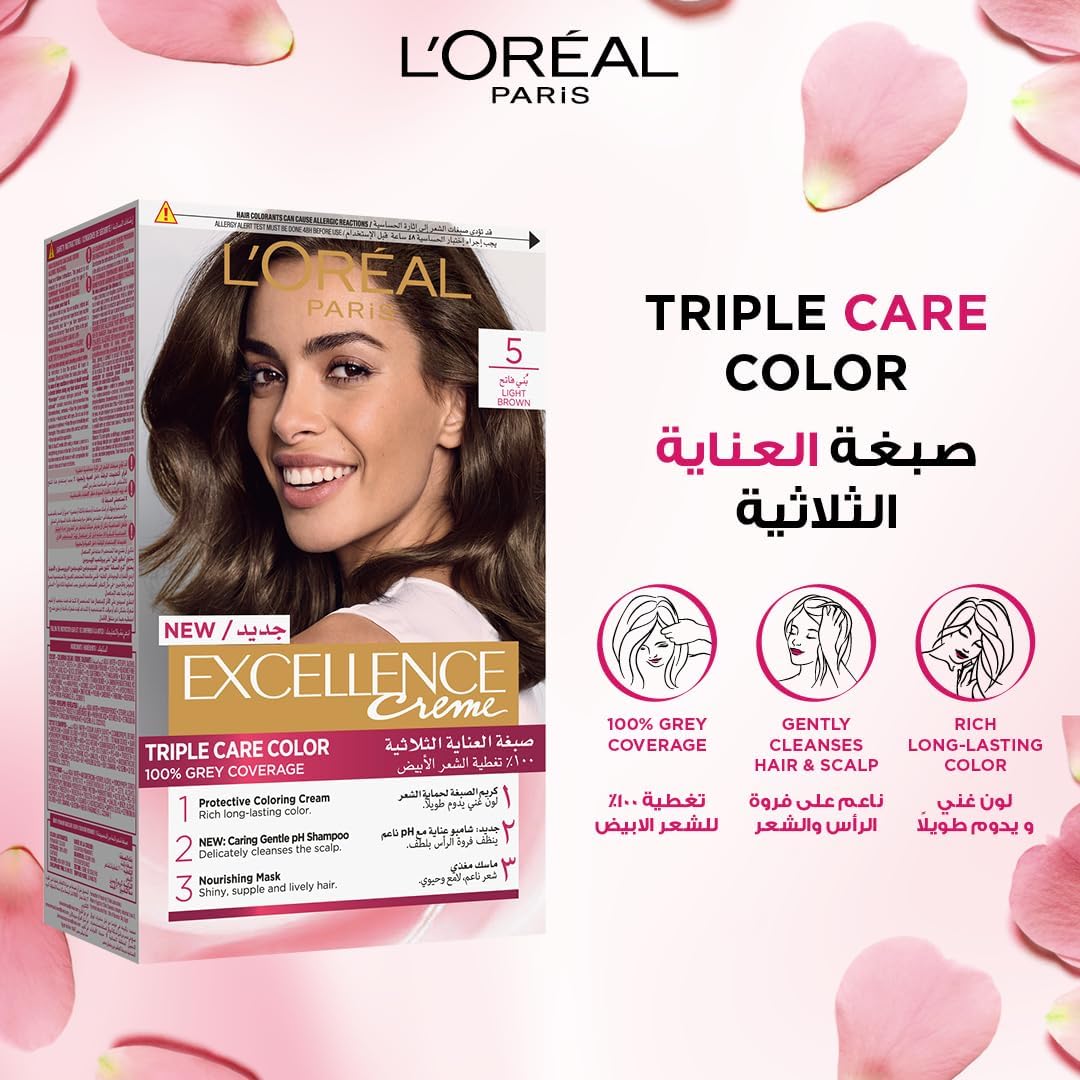 L'Oréal Paris Excellence Ash Supreme Anti-Brass Permanent Hair Color, 9.12 Cool Pearl Very Light Blonde