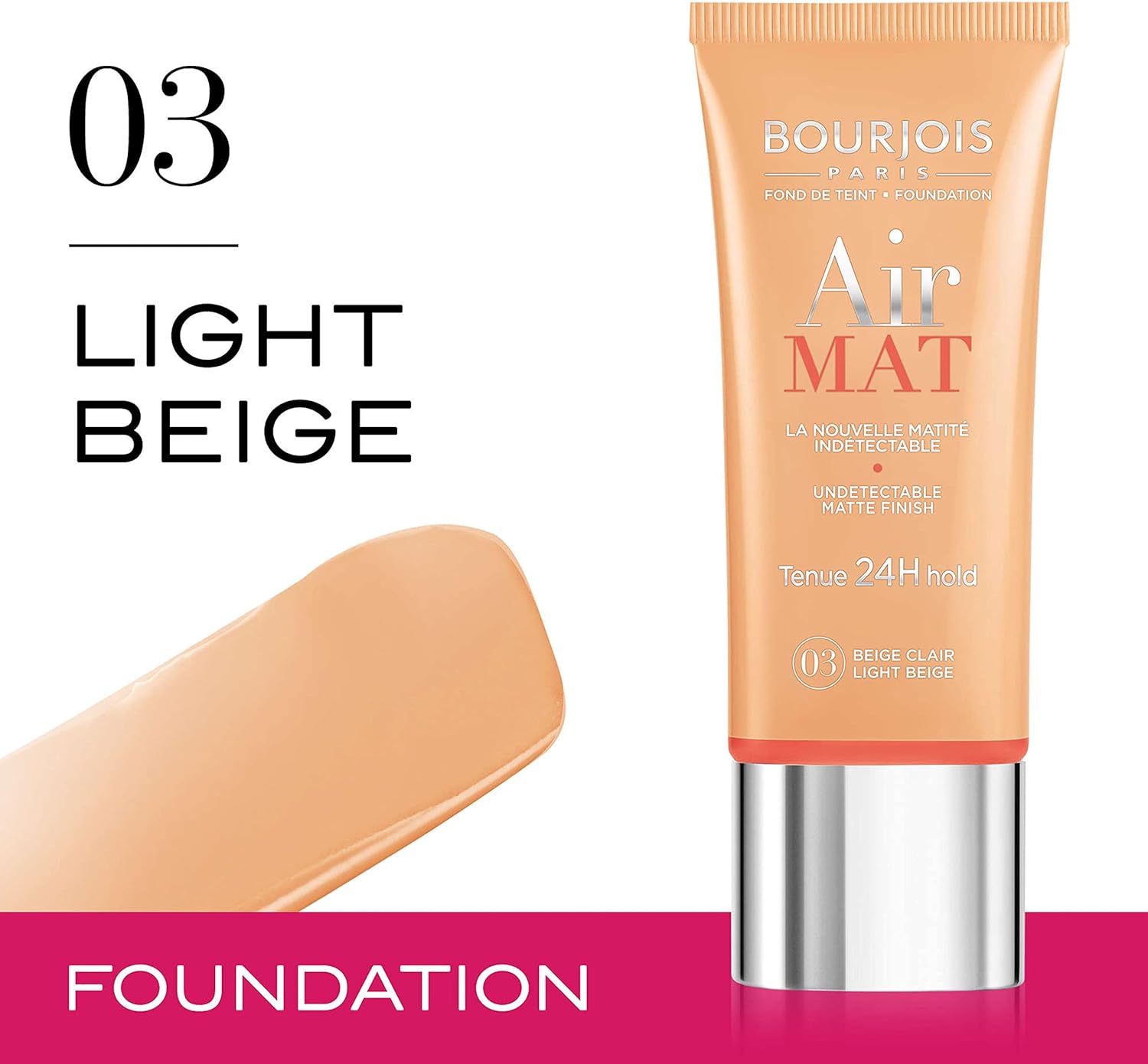 Bourjois Air Mat Tenue 24H Hold Foundation, 06 Golden Sun