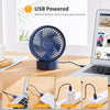 SmartDevil New USB Desk Fan, Small Personal Desktop Table Fan with Strong Wind, Quiet Operation Portable Mini Fan for Home Office Bedroom Table and Desktop (Black)