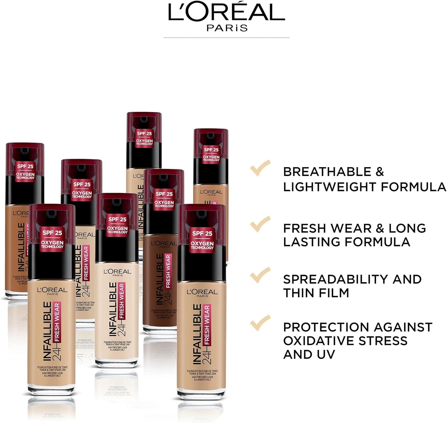 L'Oreal Paris, Infaillible 24hr Freshwear Foundation 015 Porcelaine