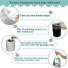 Small Trash Bags 0.6Mil Thicken 4 Gallon 15L Garbage Bags 240 Counts Trash Can Liner for Home Office Kitchen Bathroom Car Plastic Bins Recycling Bags