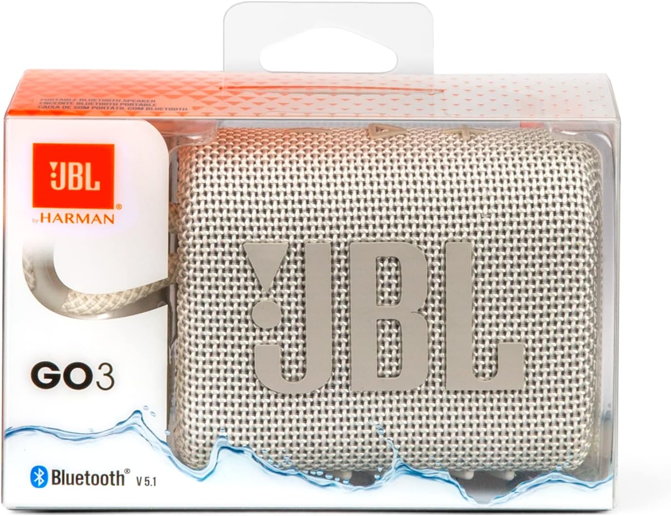 JBL Go 3 Portable Waterproof Speaker with JBL Pro Sound, Powerful Audio, Punchy Bass, Ultra-Compact Size, Dustproof, Wireless Bluetooth Streaming, 5 Hours of Playtime - Blue/Pink, JBLGO3BLUP