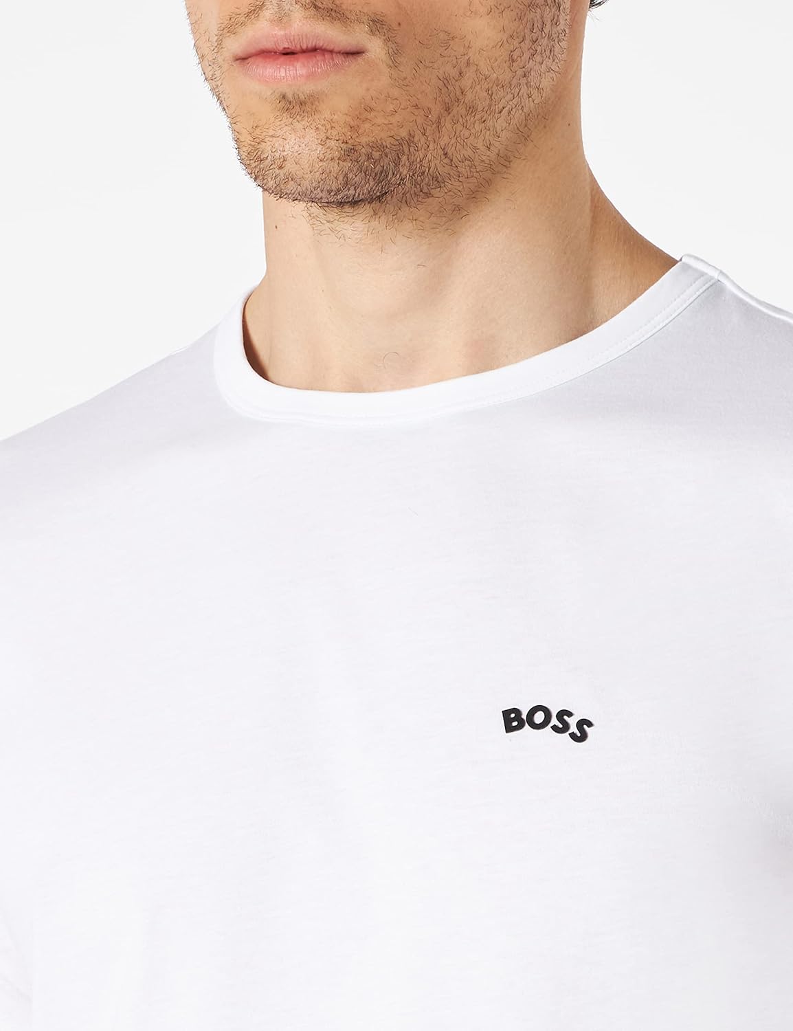 BOSS Men's Tee Curved 10241647 01 T-Shirt (pack of 1)