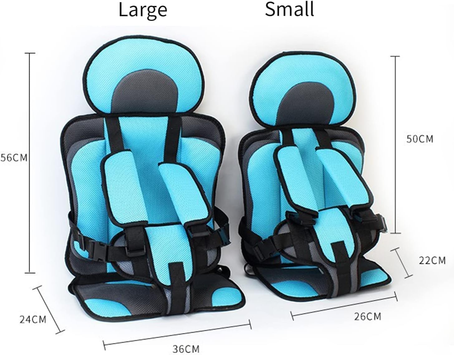 Auto Car Auxiliary Safety Seat Simple Car Portable Seat Belt, Foldable Car Seat Booster Seat for Car Protection, Travel Car Seat Accessories for 0-12 (Small (0-4 Year), Coffee)