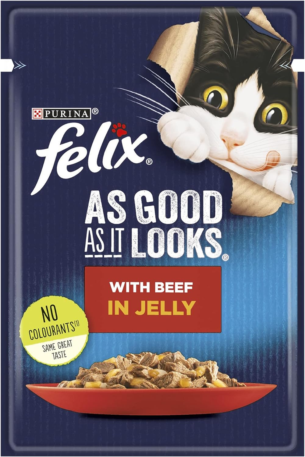 Felix Purina Doubly Delicious Fish Selection in Jelly Wet Cat Food Box, 85g (Pack of 12)