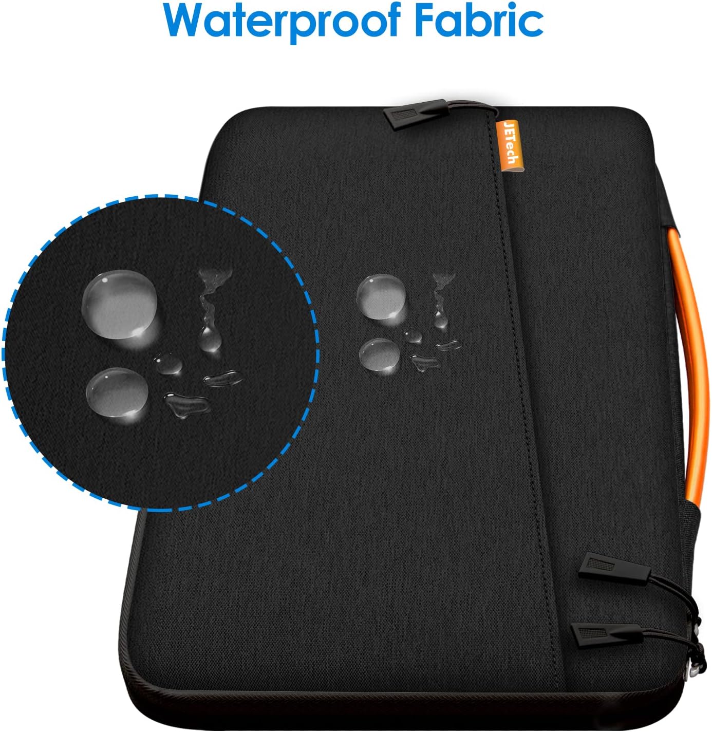 JETech Laptop Sleeve for 14-Inch MacBook Pro M3 / M2 / M1 A2779 A2442, Waterproof Bag Case with Portable Handle and Pocket, Compatible with 14 Inch Notebook (Black)