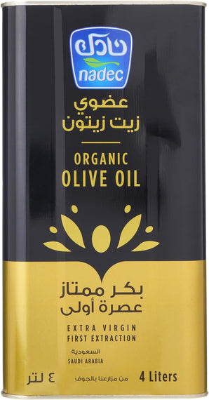 Nadec Organic Extra Virgin Olive Oil, 4 Ltr