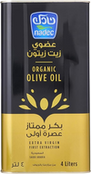 Nadec Organic Extra Virgin Olive Oil, 4L - Cold Pressed, Jouf Olive Oil, Vegetarian