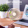 SmartDevil Small Personal USB Desk Fan,3 Speeds Portable Desktop Table Cooling Fan Powered by USB,Strong Wind,Quiet Operation,for Home Office Car Outdoor Travel（white）