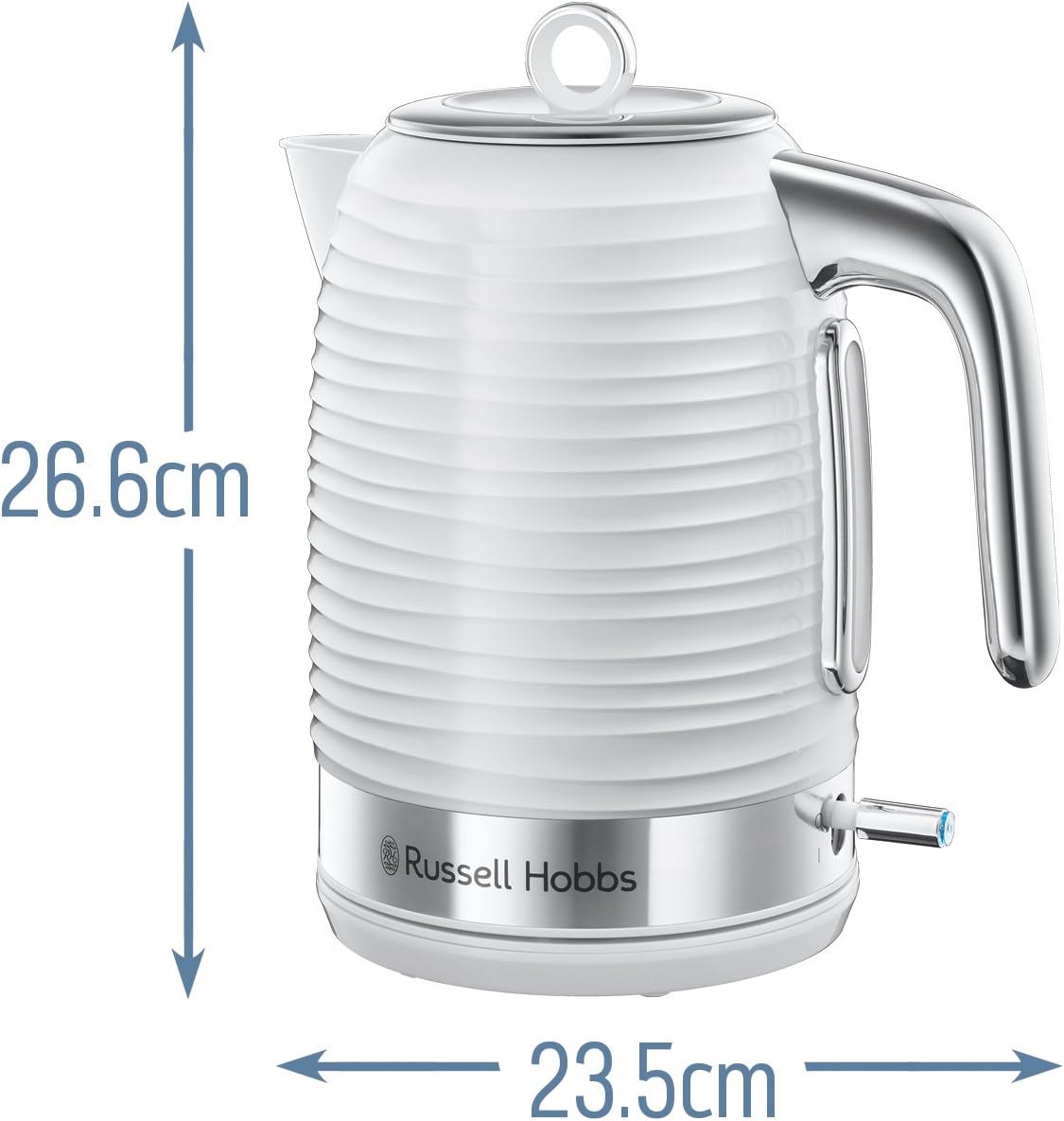 Russell Hobbs 24364 Inspire Electric Kettle, 1.7 Litre Cordless Hot Water Dispenser with 1 Cup 45 Second Fast Boil, Cream, 3000 W