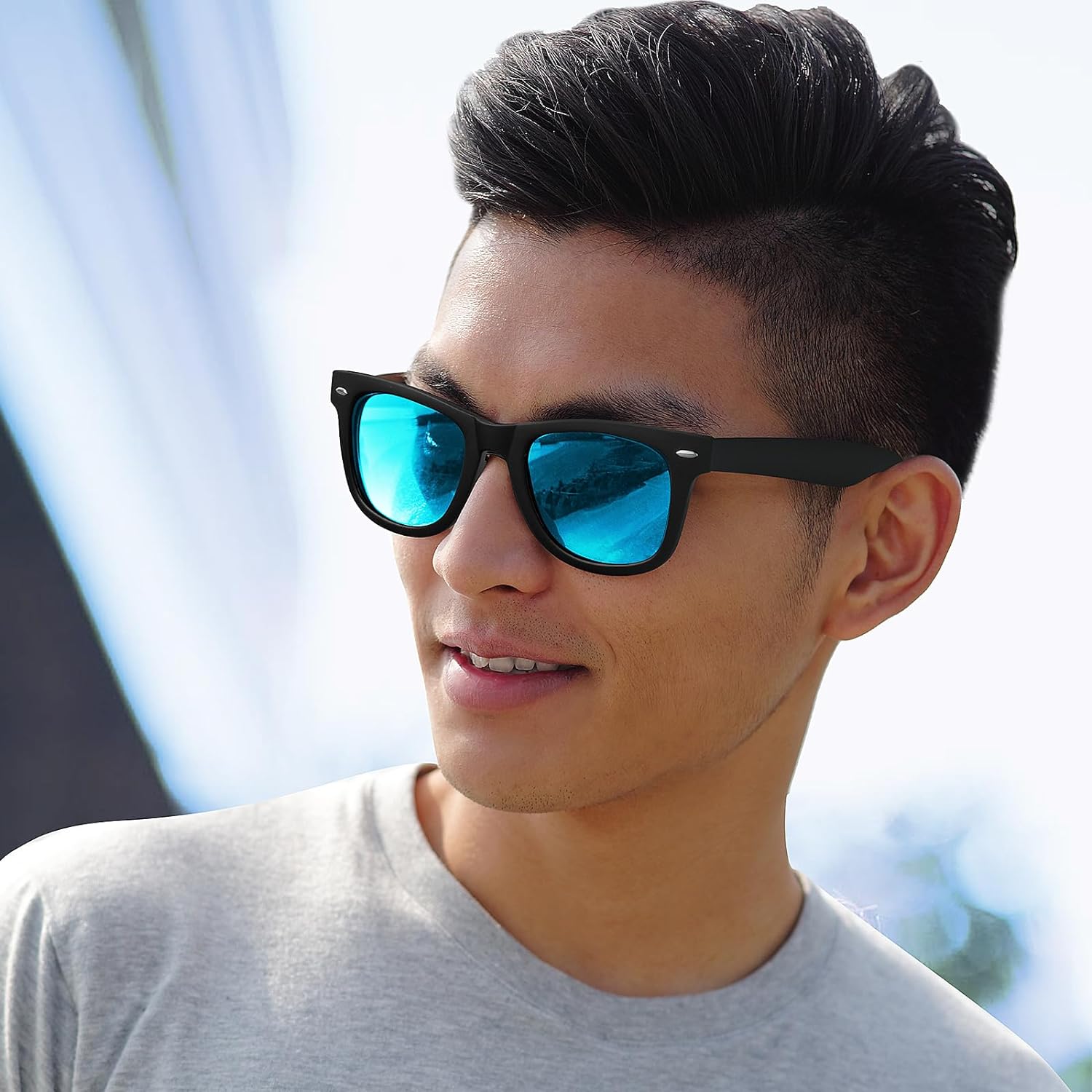 OJIRRU Polarized Sunglasses for Men Sports Sun Glasses UV400 Protection Mens Sunglasses Rectangular Shades Outdoor Driving Fishing Sunglasses