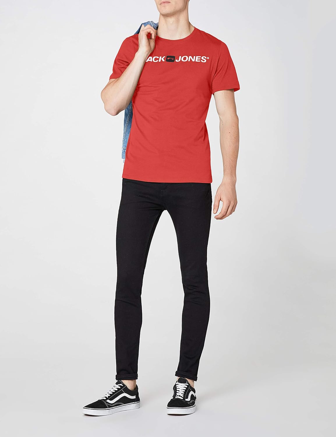 Jack & Jones Mens Jjecorp Logo Tee Ss Crew Neck Noos Slim Fit T-Shirt