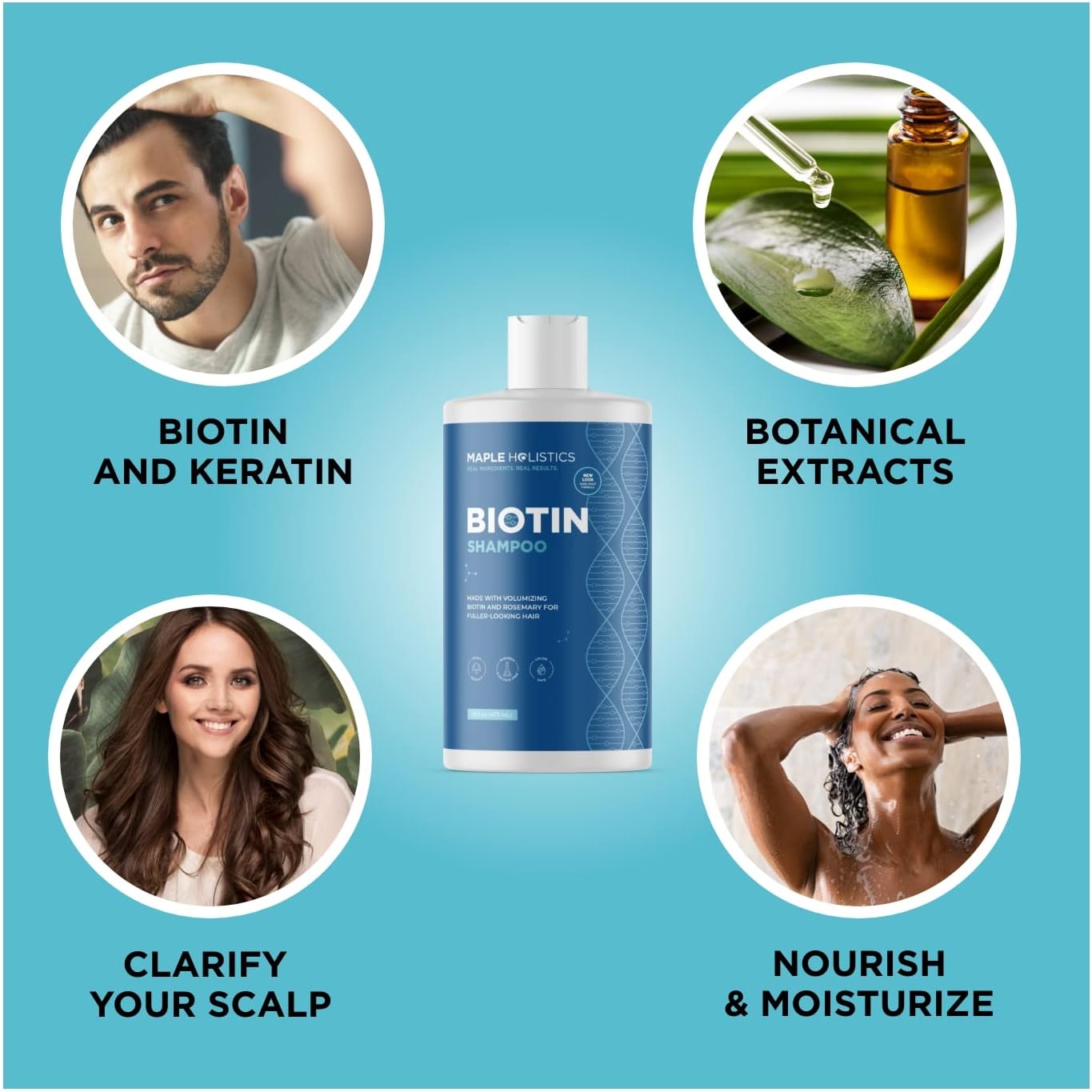 Shampoo for Thinning Hair and Hair Loss - Volumizing Biotin Shampoo for Hair Growth with Rosemary Argan Oil and Evening Primrose Oil - Sulfate Free Anti Dandruff Shampoo for Itchy Scalp and Hair Care