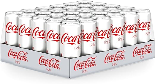 Coca Cola Regular Carbonated Soft Drink, Cans, 30 x 250 ml, Red