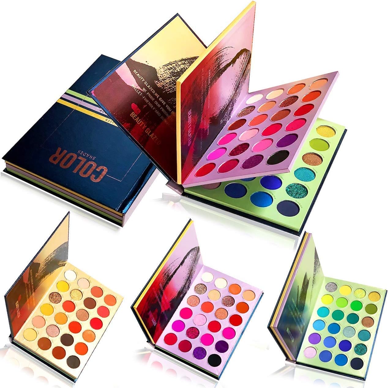 MYUANGO Color Studio Eyeshadow Palette, Highly Pigmented 35 Shades Matte and Shimmers Makeup Palette, Waterproof Blendable Eye Shadow, Cruelty- Free Makeup Pallet