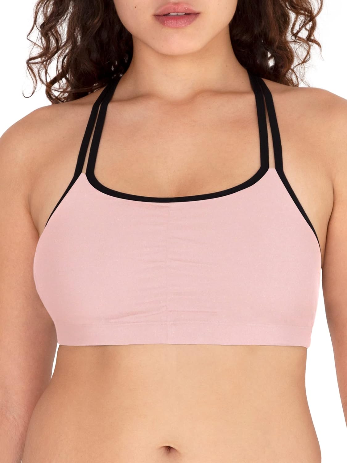 Fruit Of The Loom womens Fruit of the Loom Women's Spaghetti Strap Cotton Sports Bra Value Pack Sports Bra