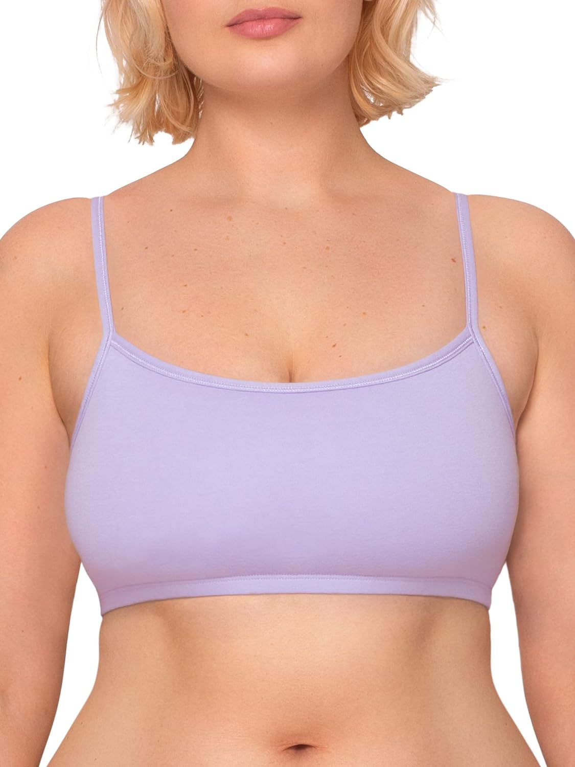 Fruit Of The Loom womens Fruit of the Loom Women's Spaghetti Strap Cotton Pullover Sports Bra Value Pack Sports Bra (pack of 6)