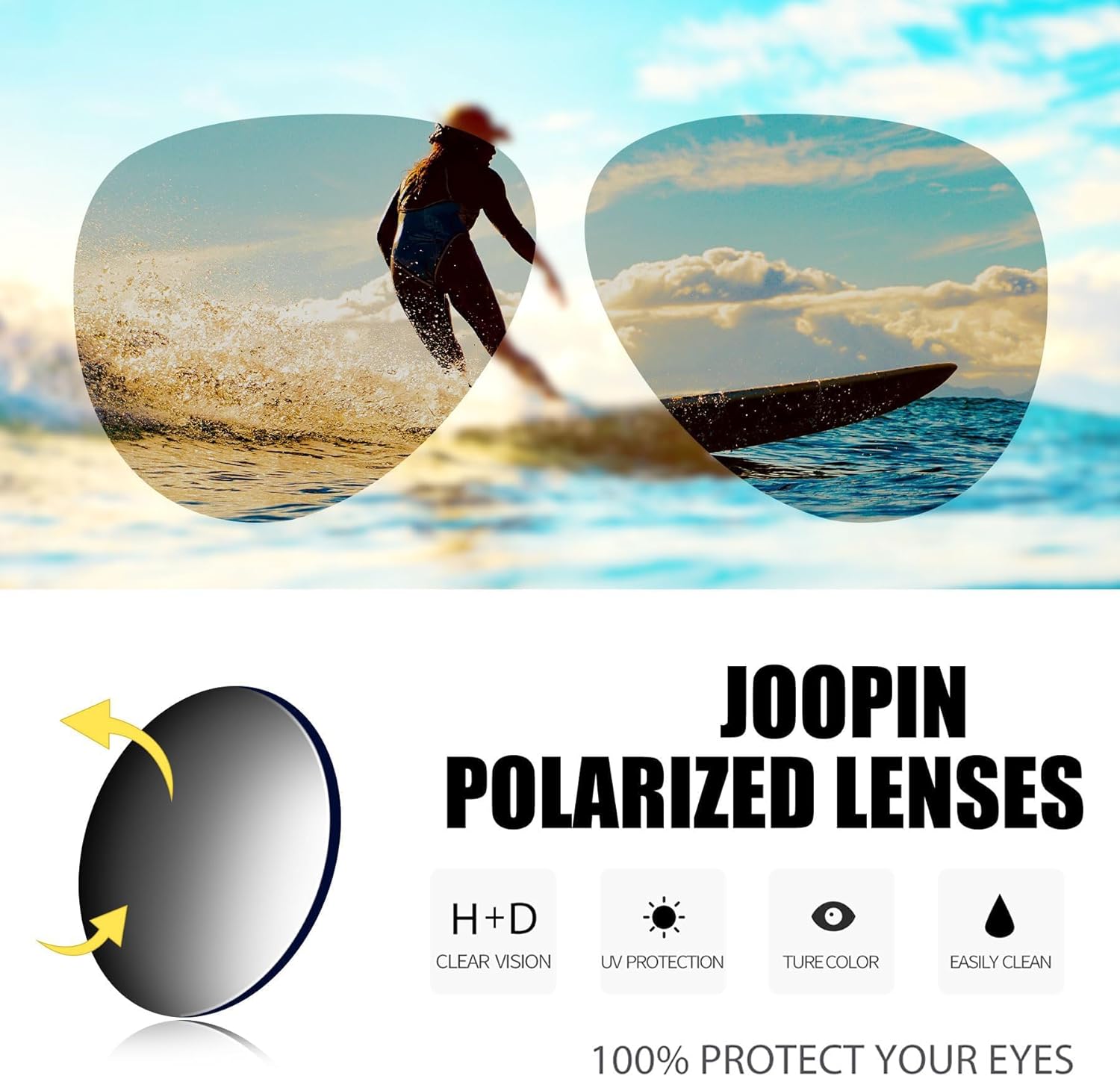 Joopin Classic Aviation Sunglasses for Men Women Premium Polarized Military Style Sun Glasses Metal Frame UV400 Protection