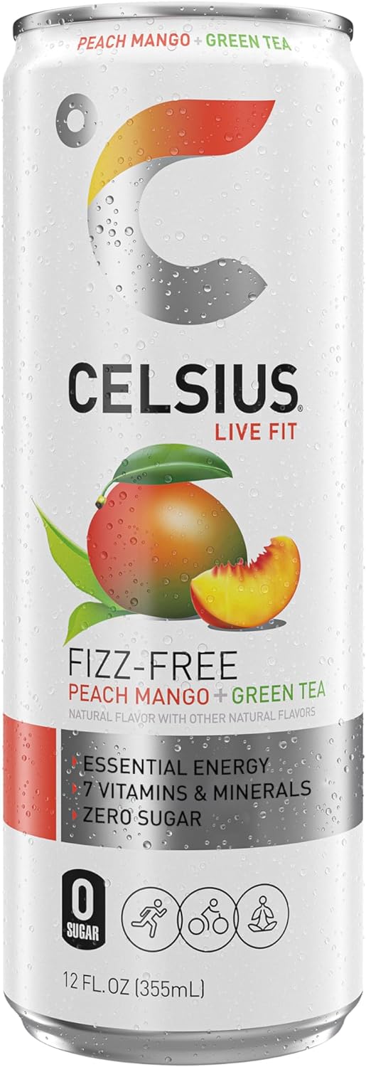 Celsius Fitness Drink, Peach Vibe - 355Ml (Pack Of 12)