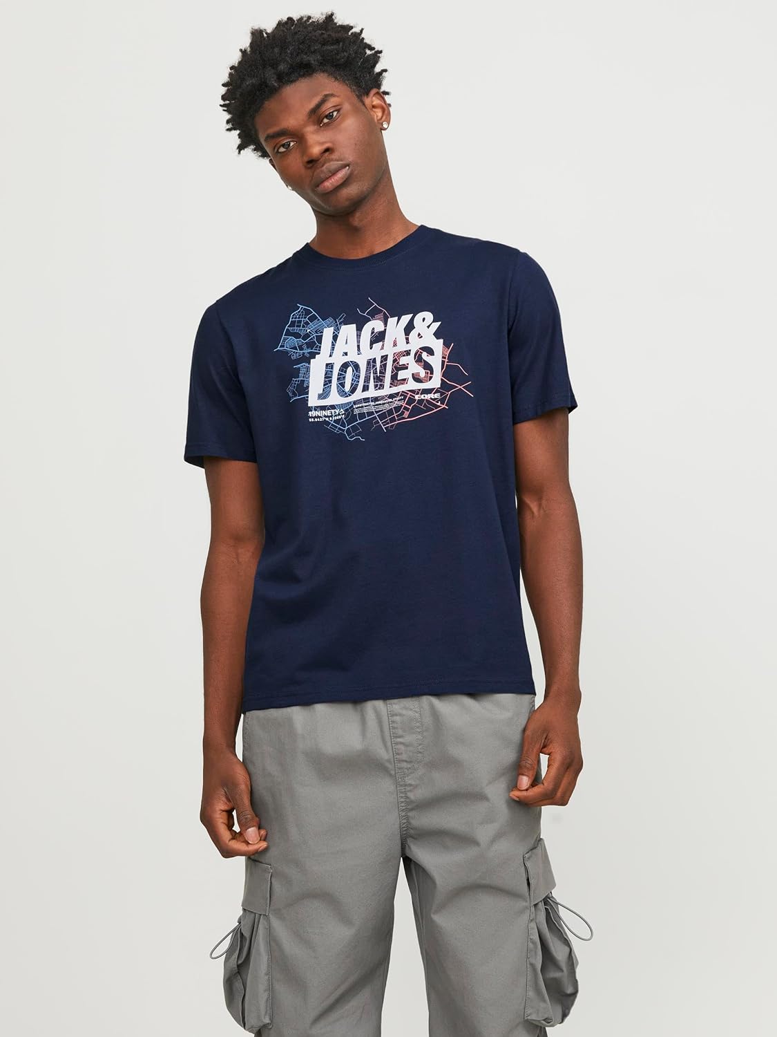 JACK & JONES mens MAP T-Shirt