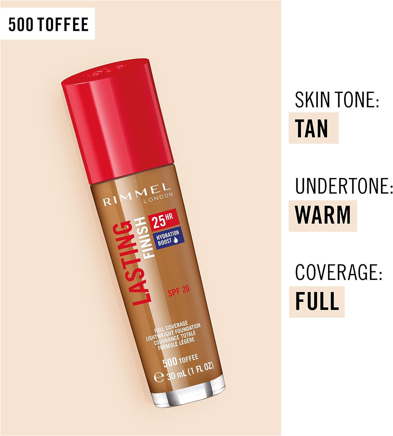 Rimmel London Lasting Finish 25Hr Foundation 170 Wheat, 30ml- 1 Fl Oz