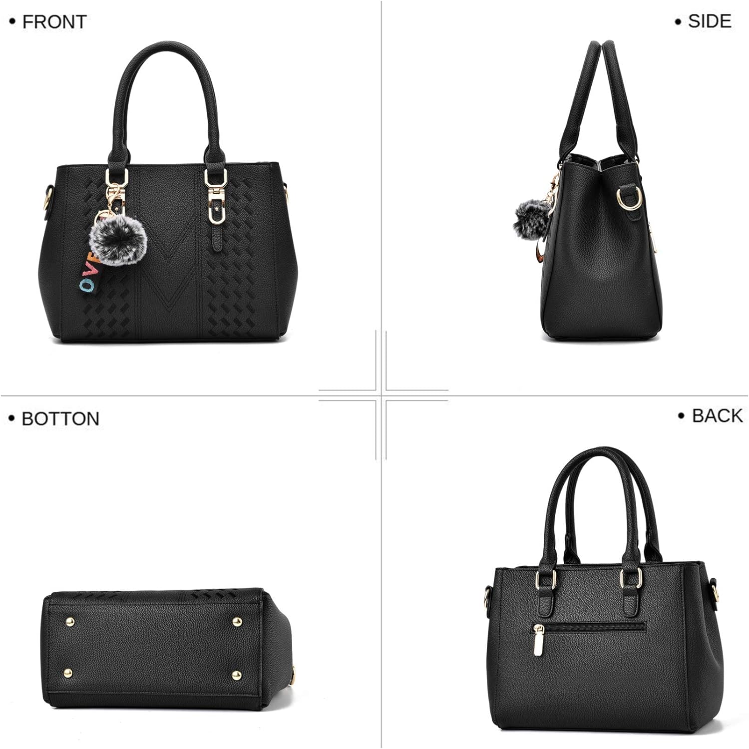 YNIQUE Satchel Purses and Handbags for Women Shoulder Tote Bags