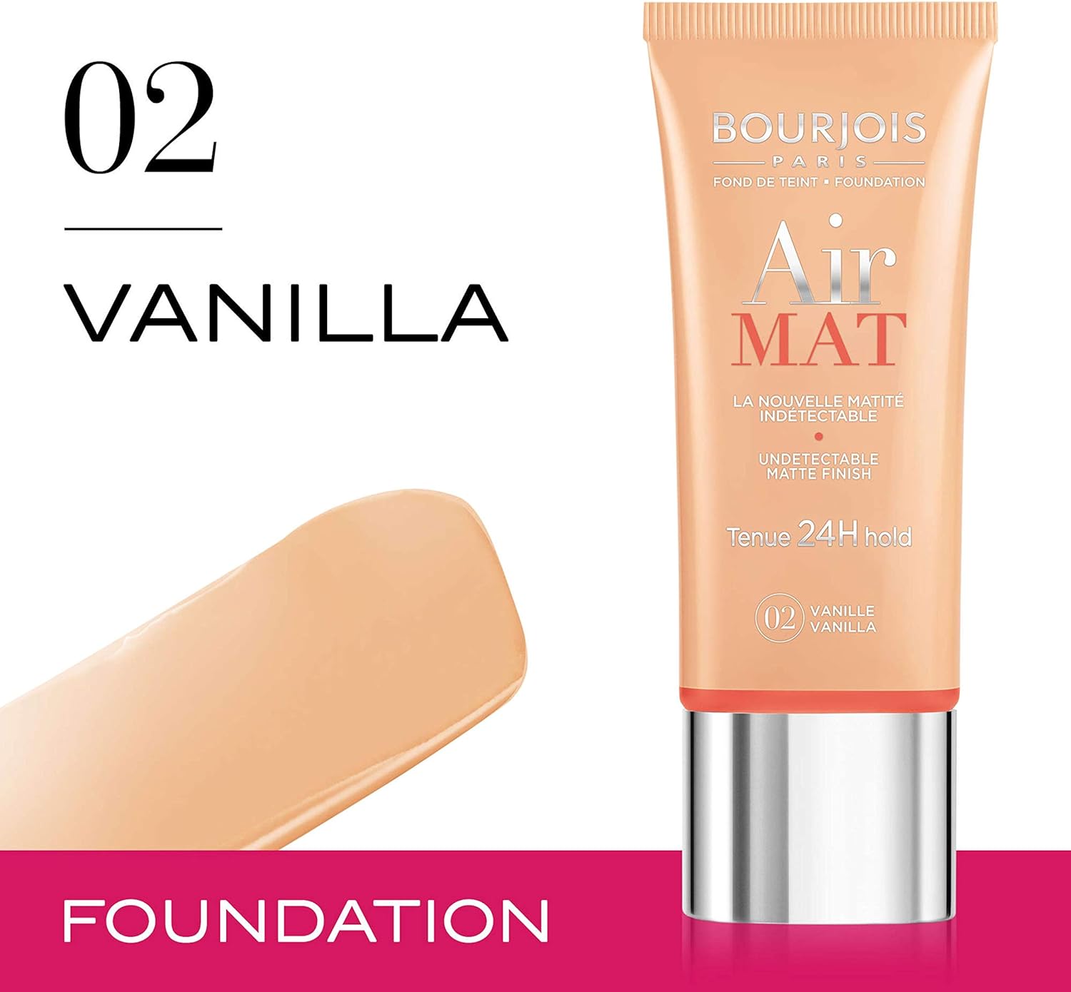 Bourjois Air Mat Tenue 24H Hold Foundation, 06 Golden Sun