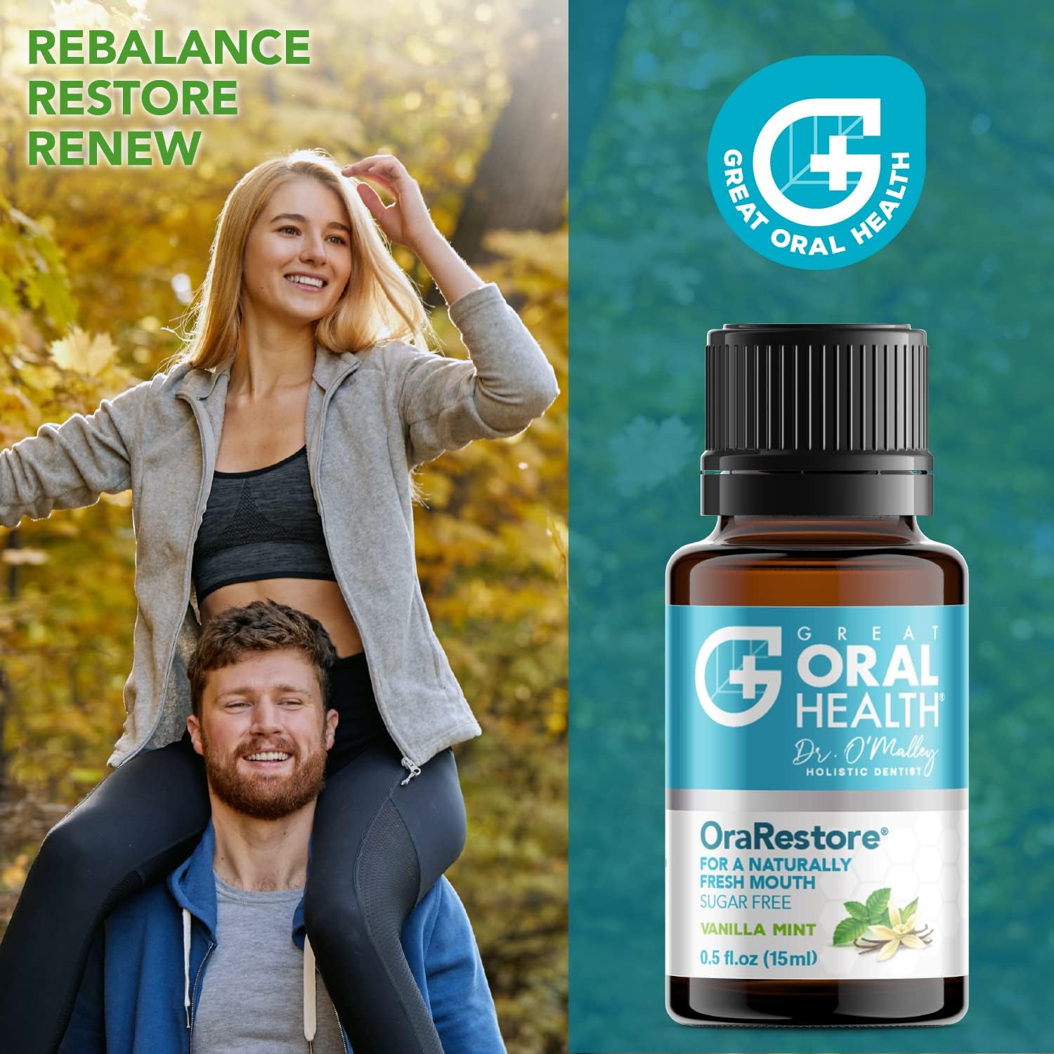 OraRestore Natural Bad Breath Treatment—Concentrated Blend of Essential Oils—Dentist Formulated Liquid Toothpaste & Mouthwash for Healthy Gums & Teeth—Tooth Oil for Oral Care w/ eBooklet 15ml (1 Pack)