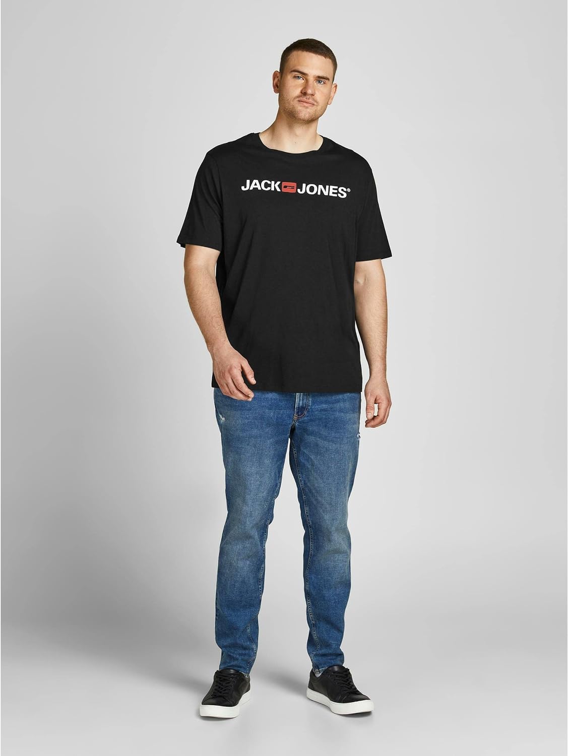 Jack & Jones Mens Jjecorp Logo Tee Ss Crew Neck Noos Slim Fit T-Shirt (pack of 1)