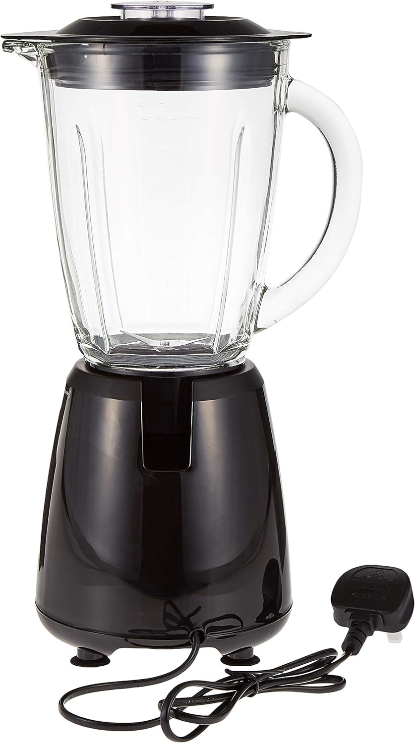 BLACK+DECKER Blender with Grinder Mills, 400W Power, 1.5L with 300ml 2 Grinding Mills, Stainless Steel Blades and Two Pulse Control for Fine and Grinding of Coffee Herbs, BX440-B5