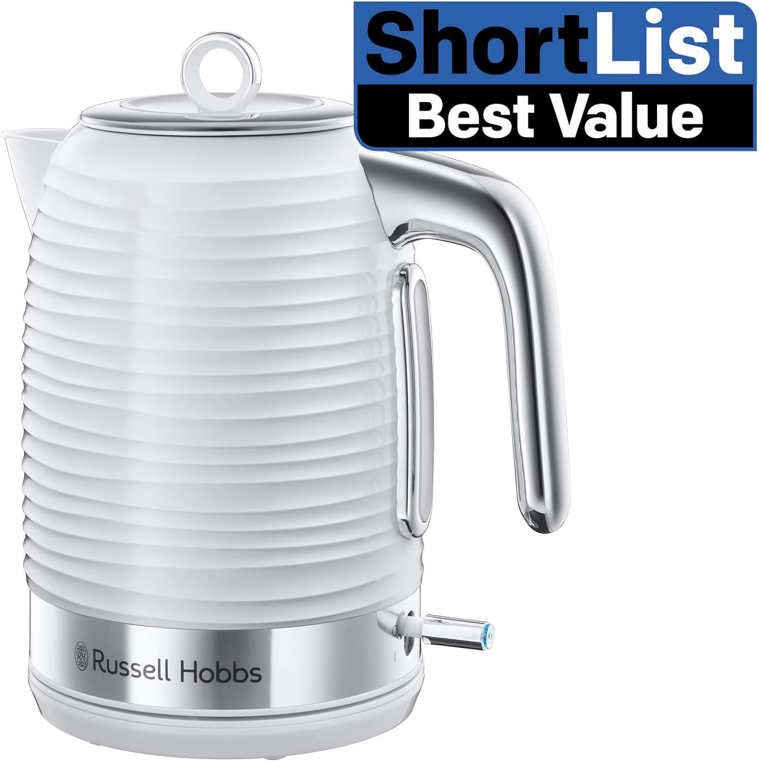 Russell Hobbs 24364 Inspire Electric Kettle, 1.7 Litre Cordless Hot Water Dispenser with 1 Cup 45 Second Fast Boil, Cream, 3000 W