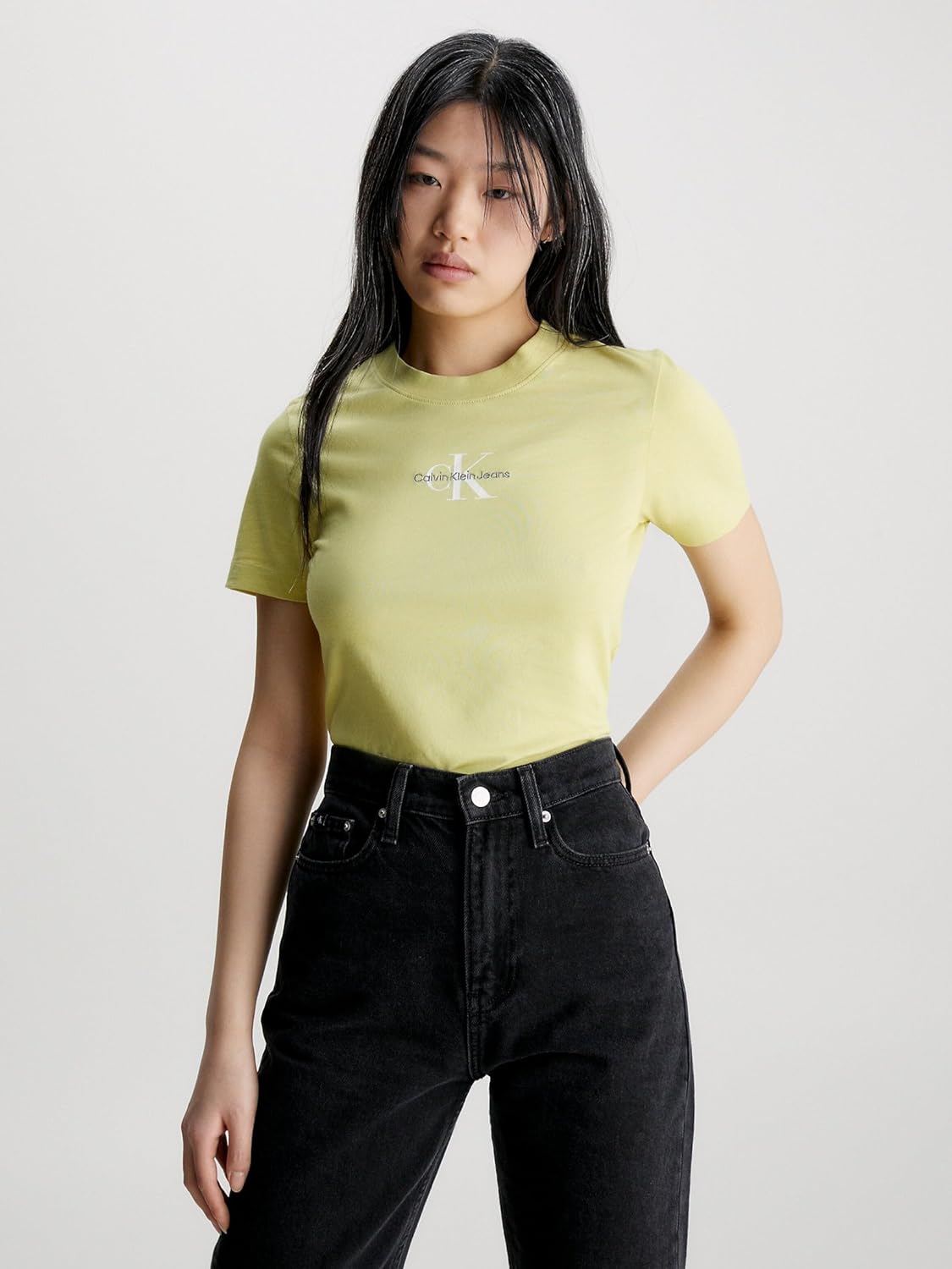 CK JEANS Womens S/S Knit Tops Polo Shirt