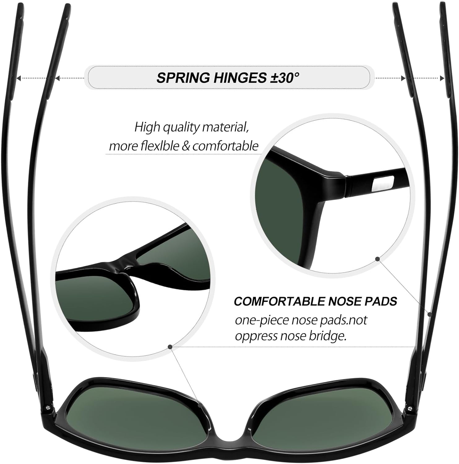 KANASTAL Rectangular Polarized Sunglasses for Men Womens, Aluminum Frame Sun Glasses UV400 Protection for Driving Fishing Golf Outdoor Travel