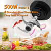 ELESTYLE Mini Chopper, Vegetable Chopper Electric, Meat Grinder, Multi-Function 2 Speed Food Chopper with Non-Slip Base, 0.5L Container, Food Processor Suitable for Meat, Vegetable, Fruit, 260W