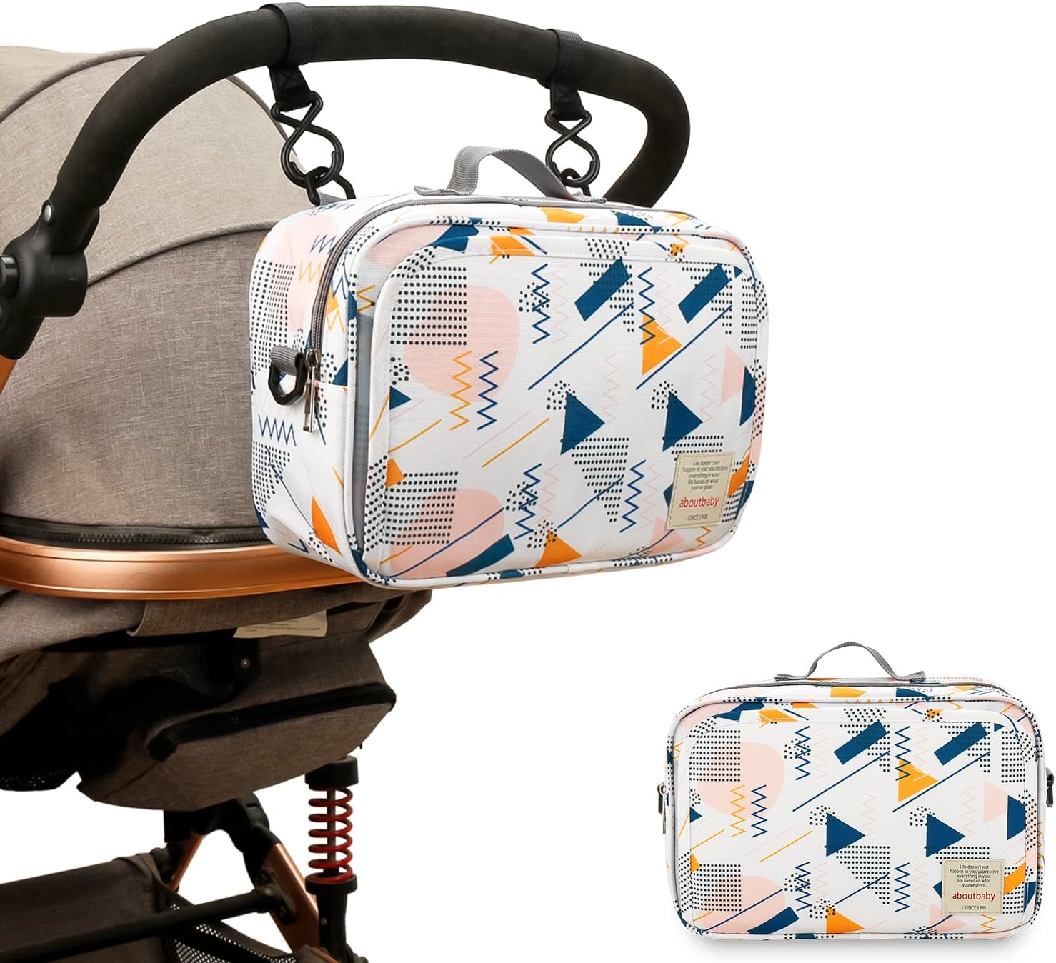حقيبة عربة الاطفال - حقيبة حفاضات الاطفال لعربة الاطفال لحفظ للحفاضات والمناديل المبللة والالعاب
