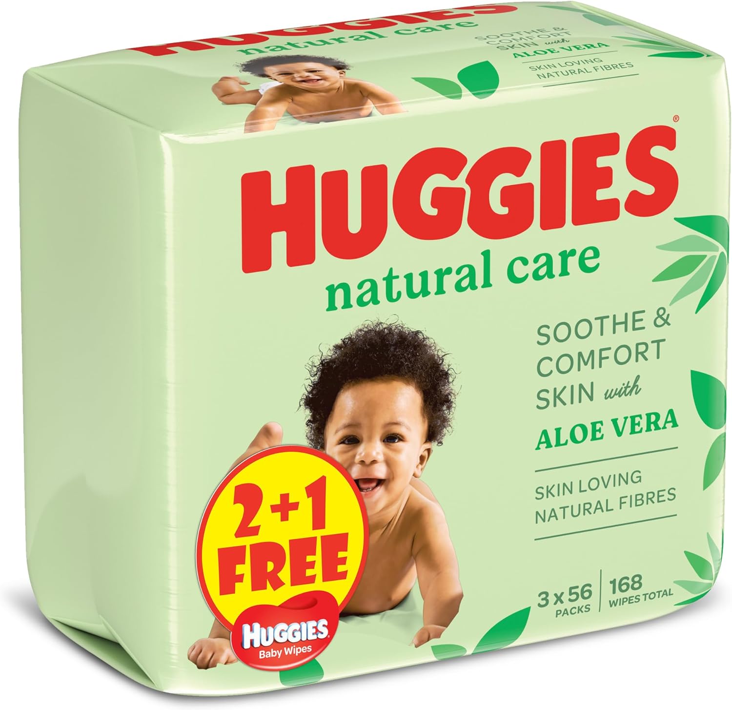 Huggies Natural Baby Wipes, Aloe Vera Wipes, 10 Pack x 56 Wipes