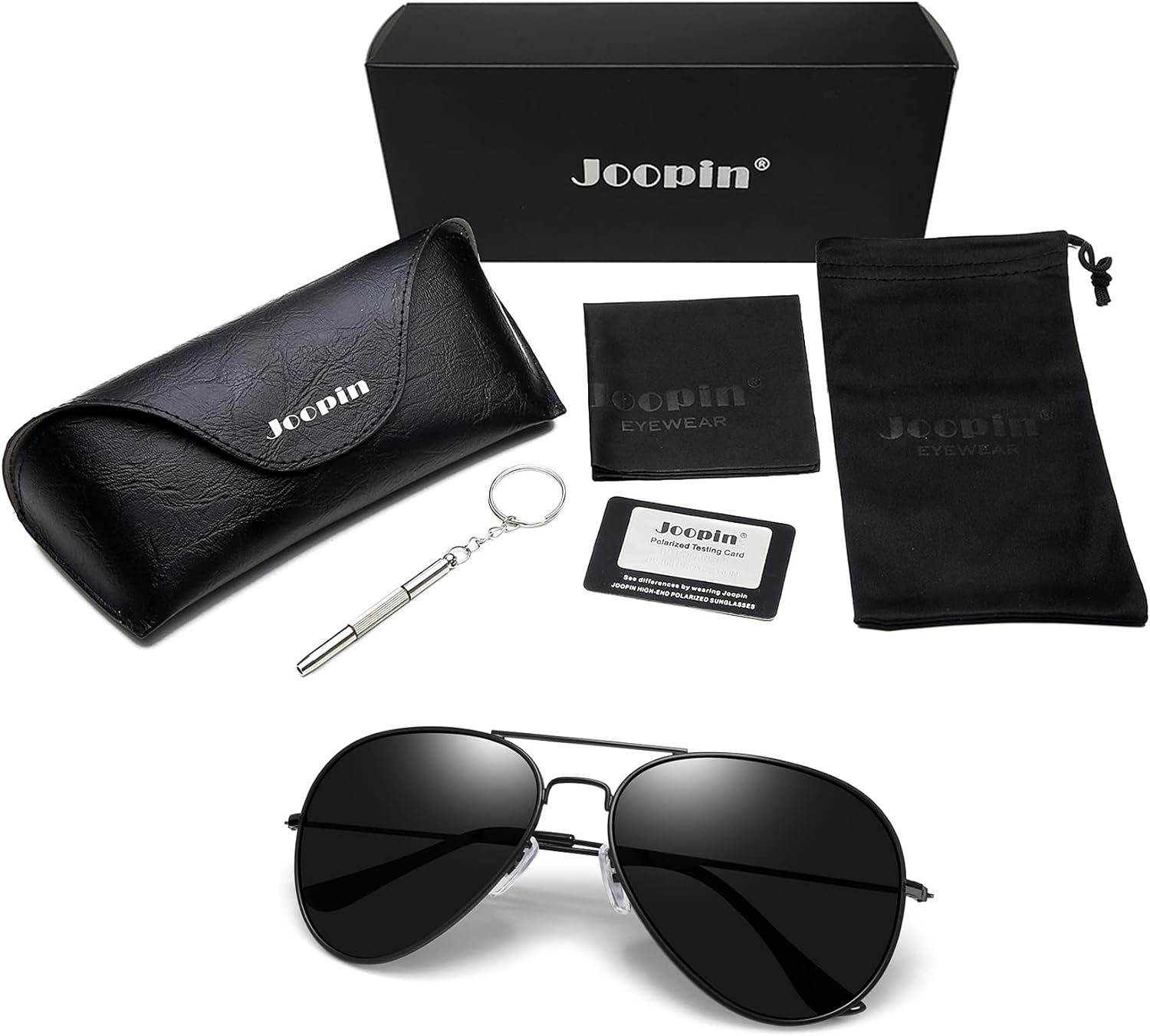 Joopin Classic Aviation Sunglasses for Men Women Premium Polarized Military Style Sun Glasses Metal Frame UV400 Protection