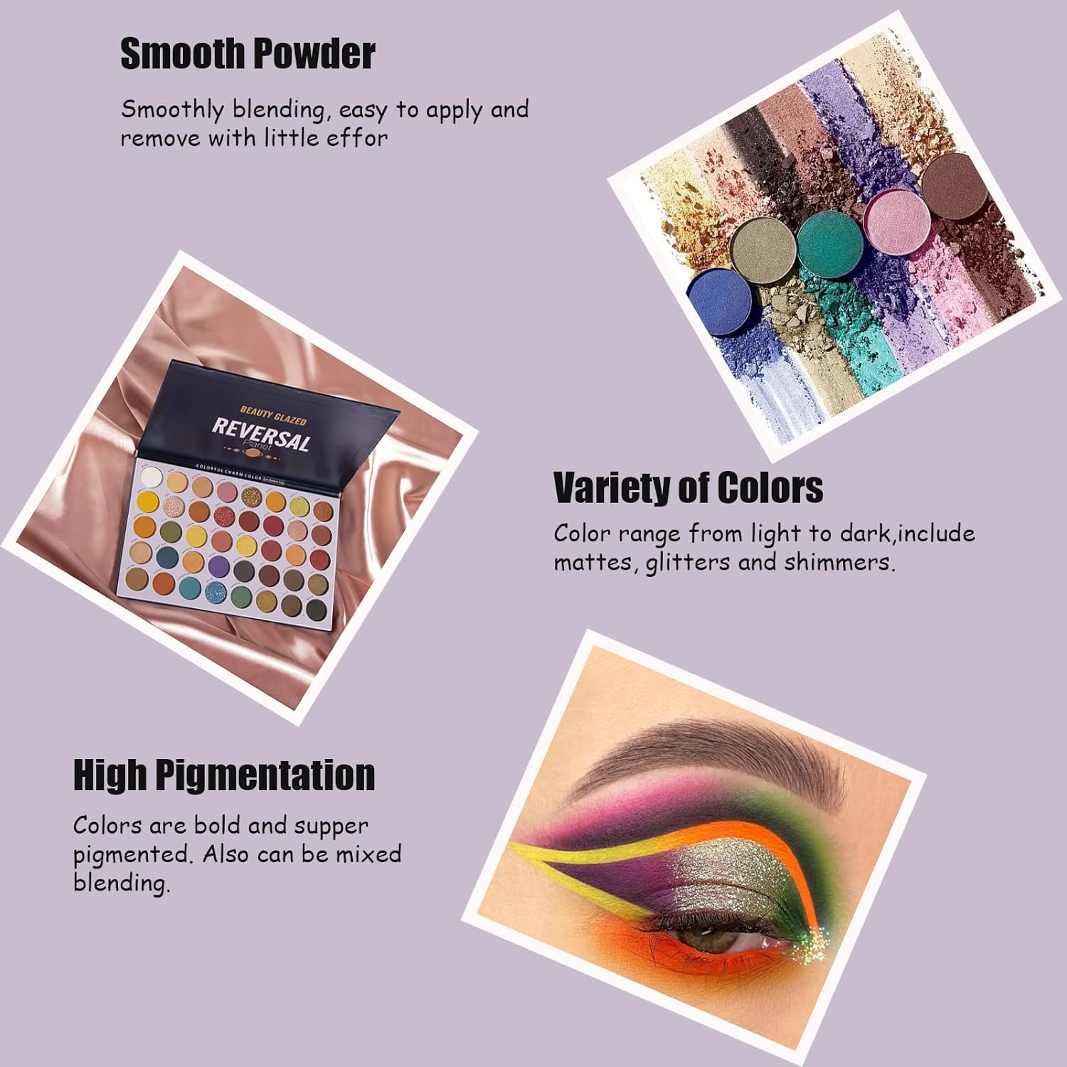 MYUANGO Color Studio Eyeshadow Palette, Highly Pigmented 35 Shades Matte and Shimmers Makeup Palette, Waterproof Blendable Eye Shadow, Cruelty- Free Makeup Pallet