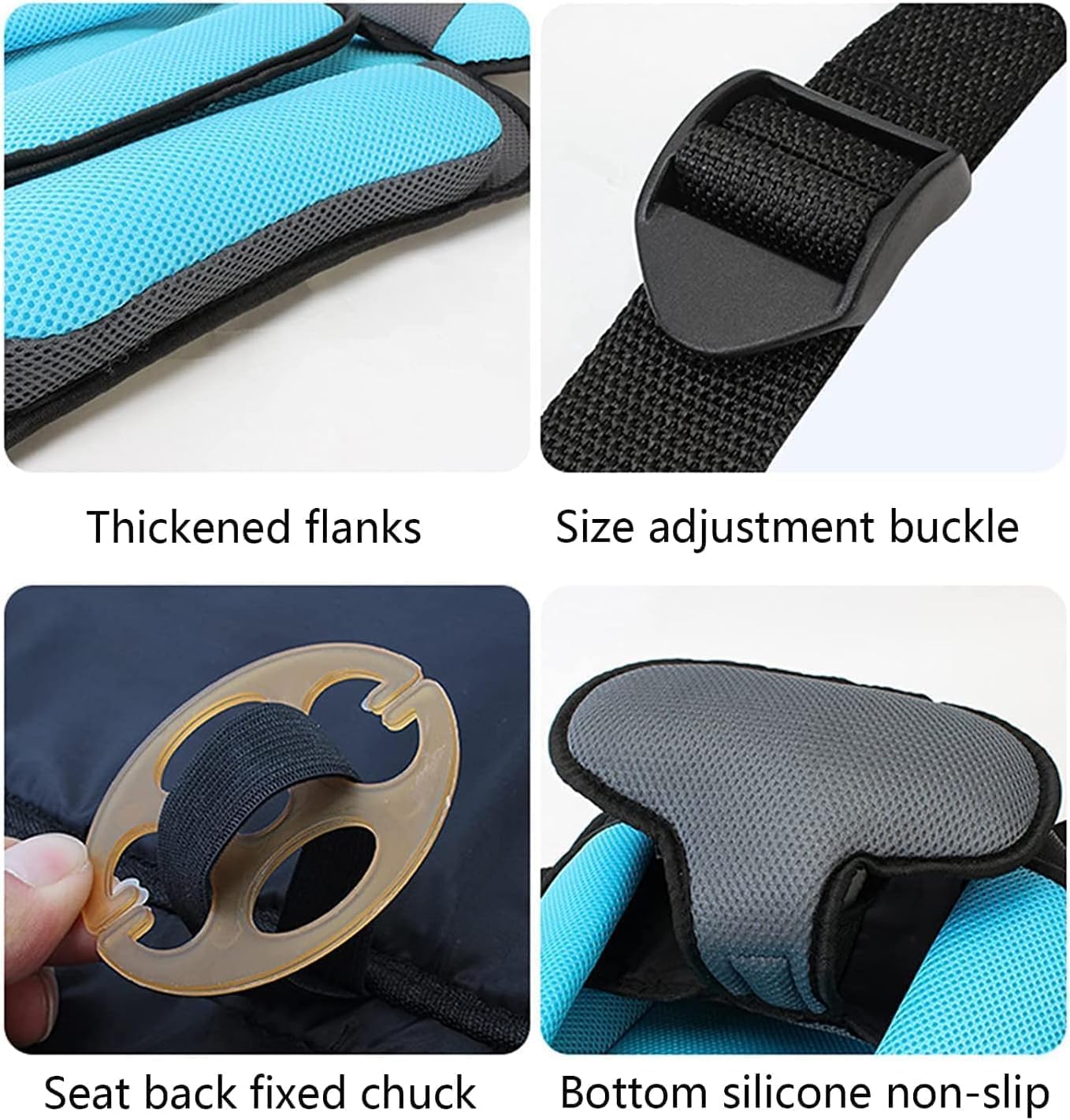 Auto Car Auxiliary Safety Seat Simple Car Portable Seat Belt, Foldable Car Seat Booster Seat for Car Protection, Travel Car Seat Accessories for 0-12 (Small (0-4 Year), Coffee)