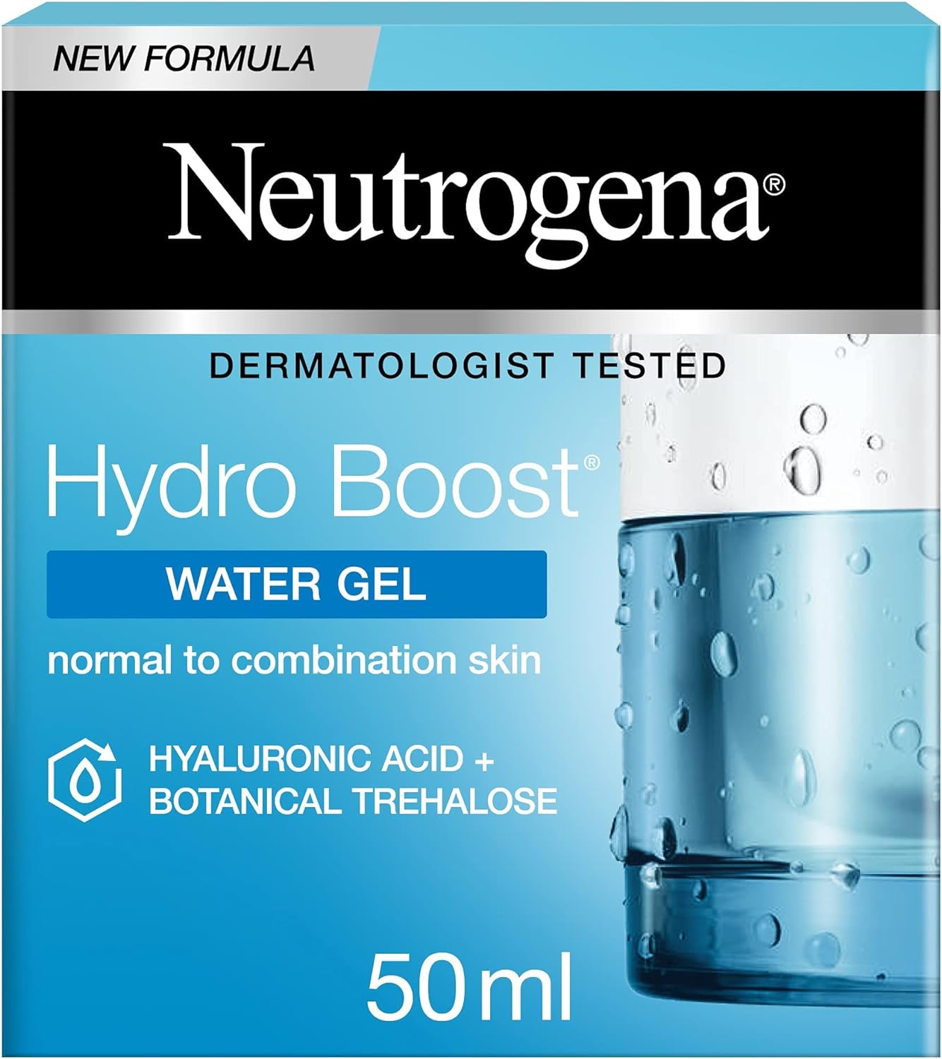 Neutrogena Face Moisturizer Water Gel, Hydro Boost, Normal to Combination Skin, 50ml & Spot Controlling Oil-free Facial Wash, 200ml